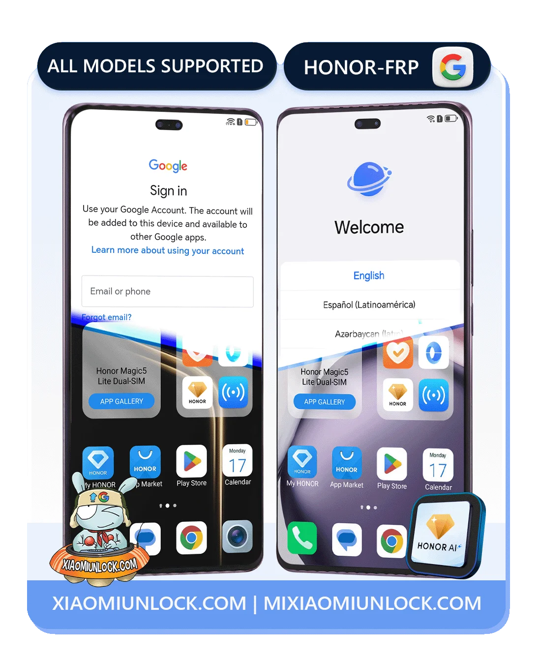 Honor FRP Google